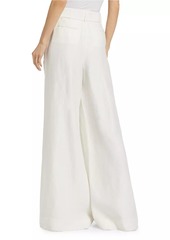 Zimmermann Linen Belted Wide-Leg Pants