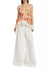 Zimmermann Linen Belted Wide-Leg Pants