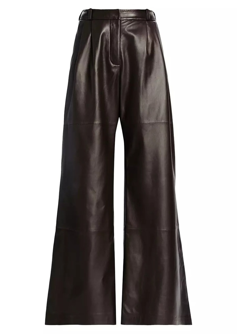 Zimmermann Luminosity Wide-Leg Leather Pants