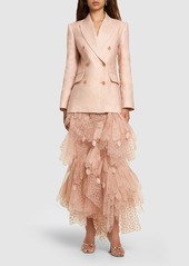 Zimmermann Lvr Exclusive Textured Linen Blazer