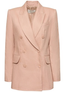 Zimmermann Lvr Exclusive Textured Linen Blazer