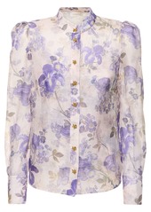 Zimmermann Lyrical Printed Linen & Silk Shirt