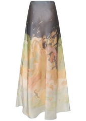 Zimmermann Lyrical Printed Silk Midi Skirt