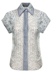 Zimmermann Matchmaker Fitted Linen Blend Shirt