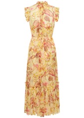 Zimmermann Matchmaker Flutter Viscose Midi Dress