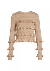 Zimmermann Matchmaker Long-Sleeve Ruffled Top