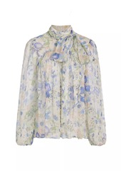 Zimmermann Natura Floral Tie-Neck Top