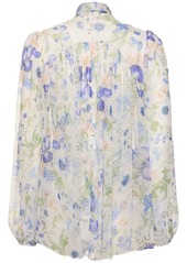 Zimmermann Natura Floral Viscose Self-tie Top