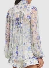 Zimmermann Natura Floral Viscose Self-tie Top