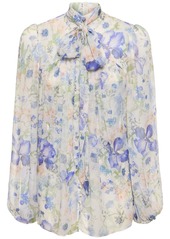 Zimmermann Natura Floral Viscose Self-tie Top