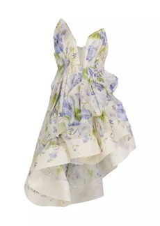 Zimmermann Natura Strapless Linen & Silk Dress