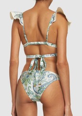 Zimmermann Ottie Lycra Wrap Ruffled Bikini Set