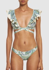 Zimmermann Ottie Lycra Wrap Ruffled Bikini Set