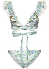 Zimmermann Ottie Lycra Wrap Ruffled Bikini Set