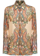 Zimmermann Ottie Printed Ramie Oversized Shirt