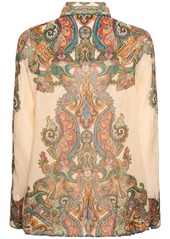 Zimmermann Ottie Printed Ramie Oversized Shirt