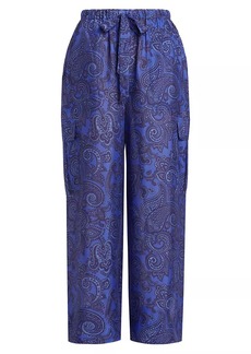 Zimmermann Ottie Relaxed Silk Paisley Pants