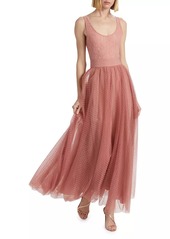 Zimmermann Polka Dot Tulle Maxi Skirt