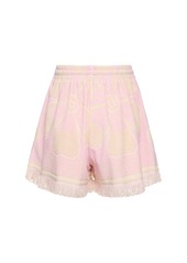 Zimmermann Pop Cotton Fringed Shorts