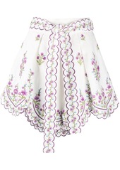 Zimmermann Poppy floral scallop shorts
