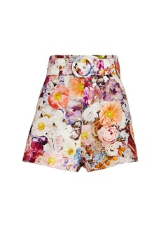 Zimmermann Prima Floral Silk Shorts