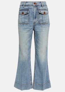 Zimmermann Raie cropped flared jeans