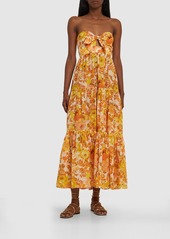 Zimmermann Raie Printed Cotton Maxi Dress