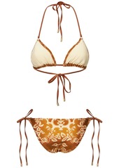 Zimmermann Raie Printed Triangle Bikini Set