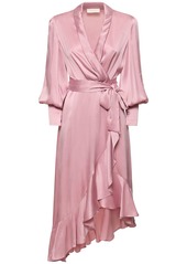 Zimmermann Silk Midi Wrap Dress