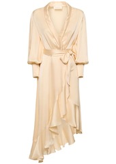 Zimmermann Silk Midi Wrap Dress