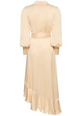 Zimmermann Silk Midi Wrap Dress