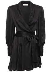 Zimmermann Silk Mini Wrap Dress