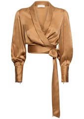 Zimmermann Silk Satin Wrap Top