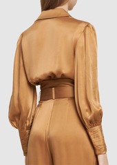 Zimmermann Silk Satin Wrap Top