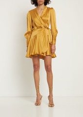 Zimmermann Silk Wraparound Mini Dress