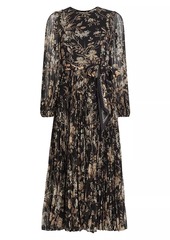 Zimmermann Sunray Pleated Long-Sleeve Maxi Dress