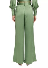 Zimmermann Tuck Wide-Leg Silk Pants