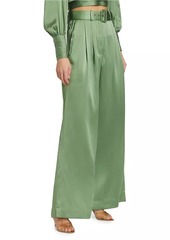 Zimmermann Tuck Wide-Leg Silk Pants