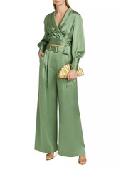 Zimmermann Tuck Wide-Leg Silk Pants