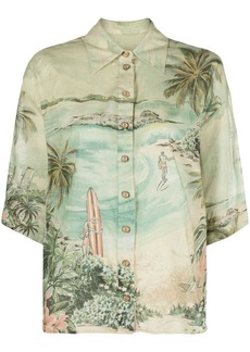 Zimmermann Vacay Surf beach-print shirt