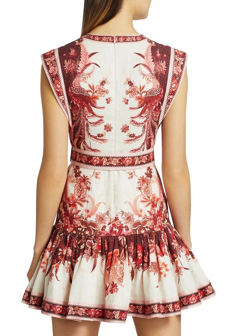 zimmermann wavelength fluted mini dress