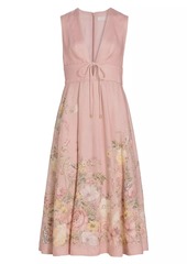 Zimmermann Waverly Plunge Midi-Dress