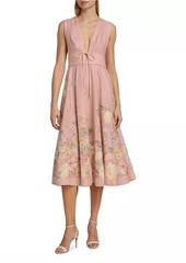 Zimmermann Waverly Plunge Midi-Dress