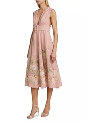 Zimmermann Waverly Plunge Midi-Dress