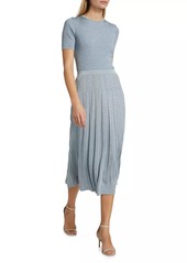 Zimmermann Waverly Rib-Knit Midi-Skirt