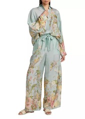 Zimmermann Waverly Silk Floral Relaxed Pants