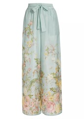 Zimmermann Waverly Silk Floral Relaxed Pants