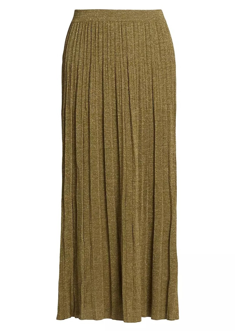 Zimmermann Wylie Metallic Knit Midi-Skirt