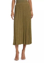 Zimmermann Wylie Metallic Knit Midi-Skirt