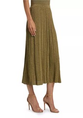 Zimmermann Wylie Metallic Knit Midi-Skirt